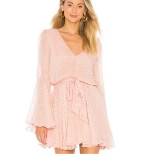 Lovers + Friends Lila Dress XS Long Sleeve Romantic Feminine Spring Elegant